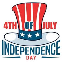 glad 4 juli självständighetsdagen USA t-shirt design vektor