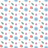 sanftes und süßes Muster mit Blumen in Pastellfarben vektor
