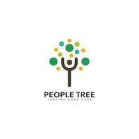 Menschen Baum Logo Vektor Design Vorlage Logo kreatives Symbol Symbol Designkonzept