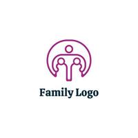 Familienlogo-Vorlage im Linienstil vektor