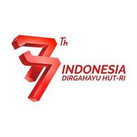 logotyp för indonesiens självständighetsdag. dirgahayu översätts till livslängd eller långlivad vektor