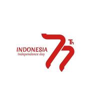 logo zum indonesischen unabhängigkeitstag vektor