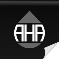 aha kreative Initialen schreiben Logo-Design mit Vektorgrafik vektor