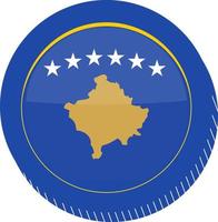 kosovo vektor handgezeichnete flagge, eur