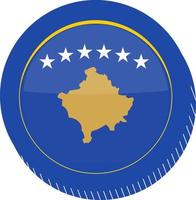 kosovo vektor handritad flagga, eur