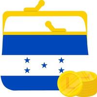 Honduras Vektor handgezeichnete Flagge, honduranische Lempira