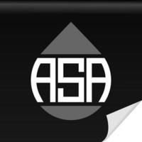 asa kreative Initialen schreiben Logo-Design mit Vektorgrafik vektor