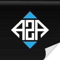 aza kreative Initialen schreiben Logo-Design mit Vektorgrafik vektor