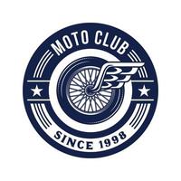 handgezeichnetes logo-abzeichen des motorcross-adventure-clubs