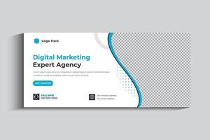 Cover-Banner für digitales Marketing für soziale Medien vektor