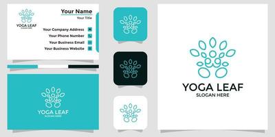 minimalistisk yoga logotyp designmall vektor