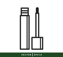 Lippenstift-Symbol Vektor-Logo-Design-Vorlage vektor