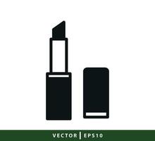Lippenstift-Symbol flache Artillustration vektor