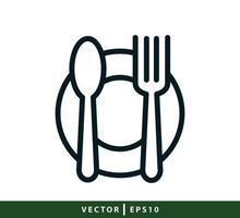 Restaurant-Symbol-Vektor-Logo-Design-Vorlage vektor