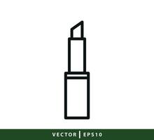 Lippenstift-Symbol Vektor-Logo-Design-Vorlage vektor