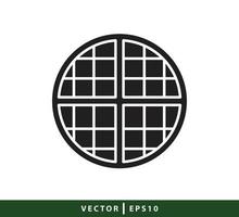 Waffel-Essen-Symbol Vektor-Logo-Design-Vorlage vektor