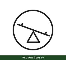 Wippe Symbol Vektor-Logo-Design-Vorlage vektor