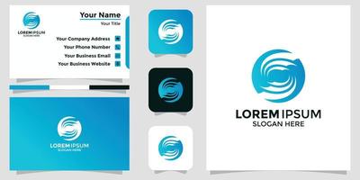 minimalistisches Logodesign für Technologie- und Brandingkarten vektor