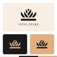 enkel minimalistisk king crown-logotypdesign vektor