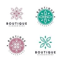 Boutique-Icon-Set-Logo-Sammlung mit kreativem Element-Premium-Vektor vektor