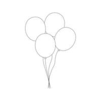 ballongspårningsark för barn vektor