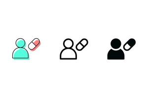 medicinsk hälsa apotek tema ikon pack vektor