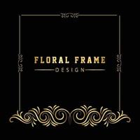 Vintage Flourish Ornament Rahmen Vektor Goldfarbe für Banner, Tapeten, Einladungskarte