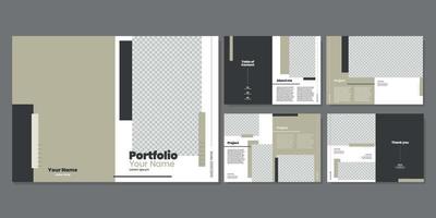 minimalistisches Portfolio-Design vektor