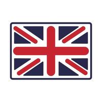 England Flagge Logo Strichzeichnungen vektor