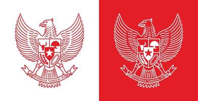 Logo von Garuda Indonesien mit Linienkunststil vektor