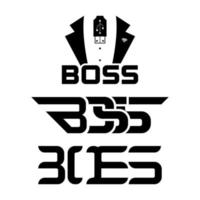 Boss-Wort-Monogramm-Logo-Sammlung. perfekt für Firmenlogos. Vektor-Illustration vektor