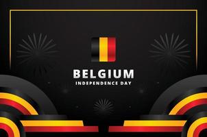 belgischer unabhängigkeitstag designhintergrund für internationalen moment vektor