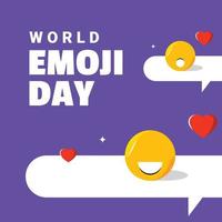 Designhintergrund des Welt-Emoji-Tages für den Begrüßungsmoment vektor