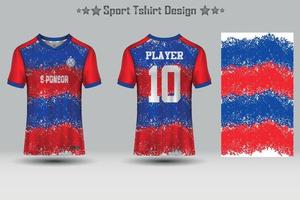 abstraktes Fußballtrikot mit geometrischem Muster Mockup-Vorlage Sport-T-Shirt-Design vektor