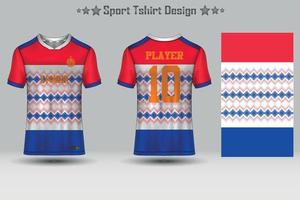 abstraktes Fußballtrikot mit geometrischem Muster Mockup-Vorlage Sport-T-Shirt-Design vektor