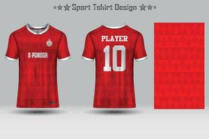 abstraktes Fußballtrikot mit geometrischem Muster Mockup-Vorlage Sport-T-Shirt-Design vektor