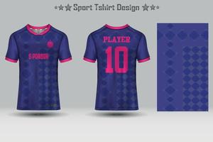 abstraktes Fußballtrikot mit geometrischem Muster Mockup-Vorlage Sport-T-Shirt-Design vektor