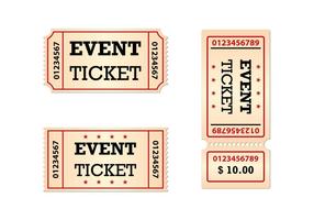 Kostenlose Tickets Set Vector