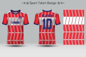 abstraktes Fußballtrikot mit geometrischem Muster Mockup-Vorlage Sport-T-Shirt-Design vektor