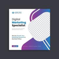 digitales Marketing-Social-Media-Post-Banner-Vorlagendesign vektor