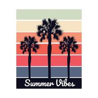 sommer vibes t-shirt vorlagendesign. vektor