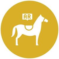 ar Reiten Icon-Stil vektor