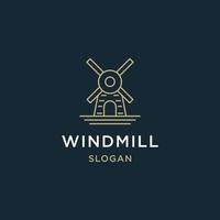 Windmühle Logo Symbol Design Vorlage Vektor Illustration