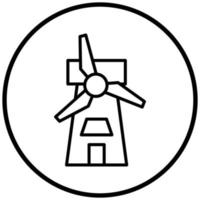 Symbolstil für Windkraft vektor