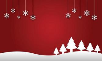 Abstrakte Schönheit Weihnachten und Neujahr Hintergrunddekoration aus roten und weißen Schneeflocken, Vektor-Illustration. vektor