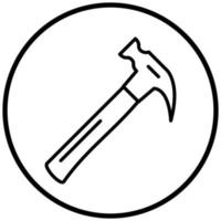 Hammer-Icon-Stil vektor