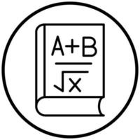 Algebra-Buch-Icon-Stil vektor