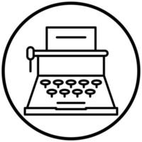 Schreibmaschinen-Icon-Stil vektor