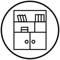 Bibliotheksschrank-Icon-Stil vektor