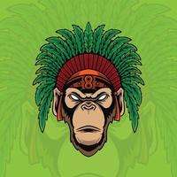 Affen-Cannabis-Maskottchen vektor